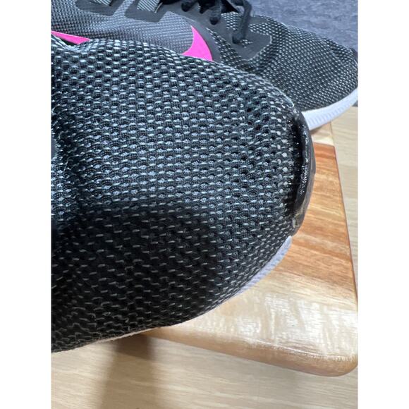 Nike Downshifter Running Sneakers Black Anthracite Gray & Pink Swoosh Size 9 - Picture 8 of 8